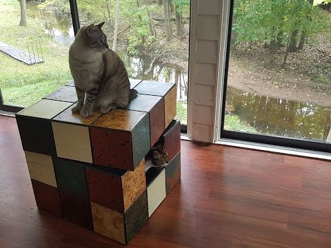 Rubik&#039;s cube cat bed